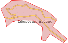 Χάρτης Σιδηρόνερο Δράμας